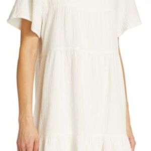 Rails Valentina Square-Neck Tiered Minidress